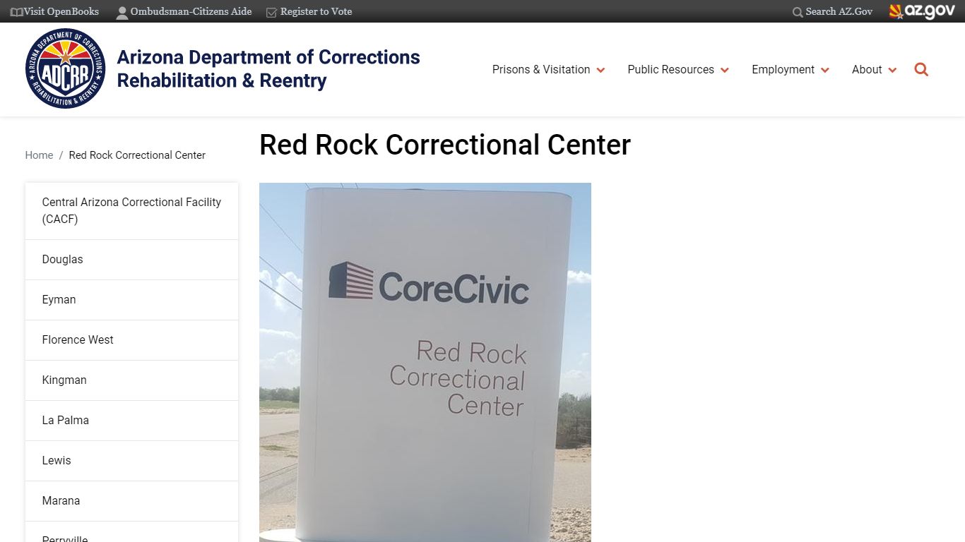 Red Rock Correctional Center | Arizona Department of Corrections ...