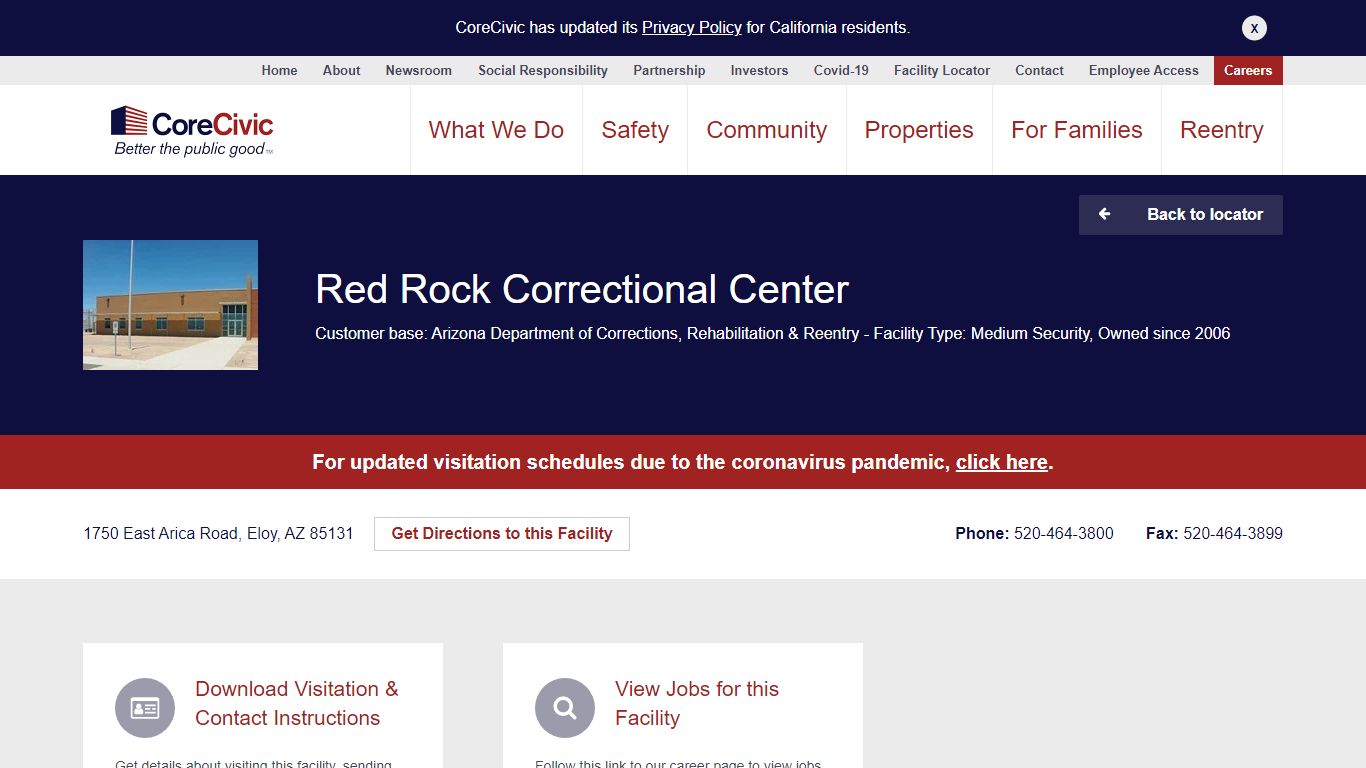 Red Rock Correctional Center - CoreCivic